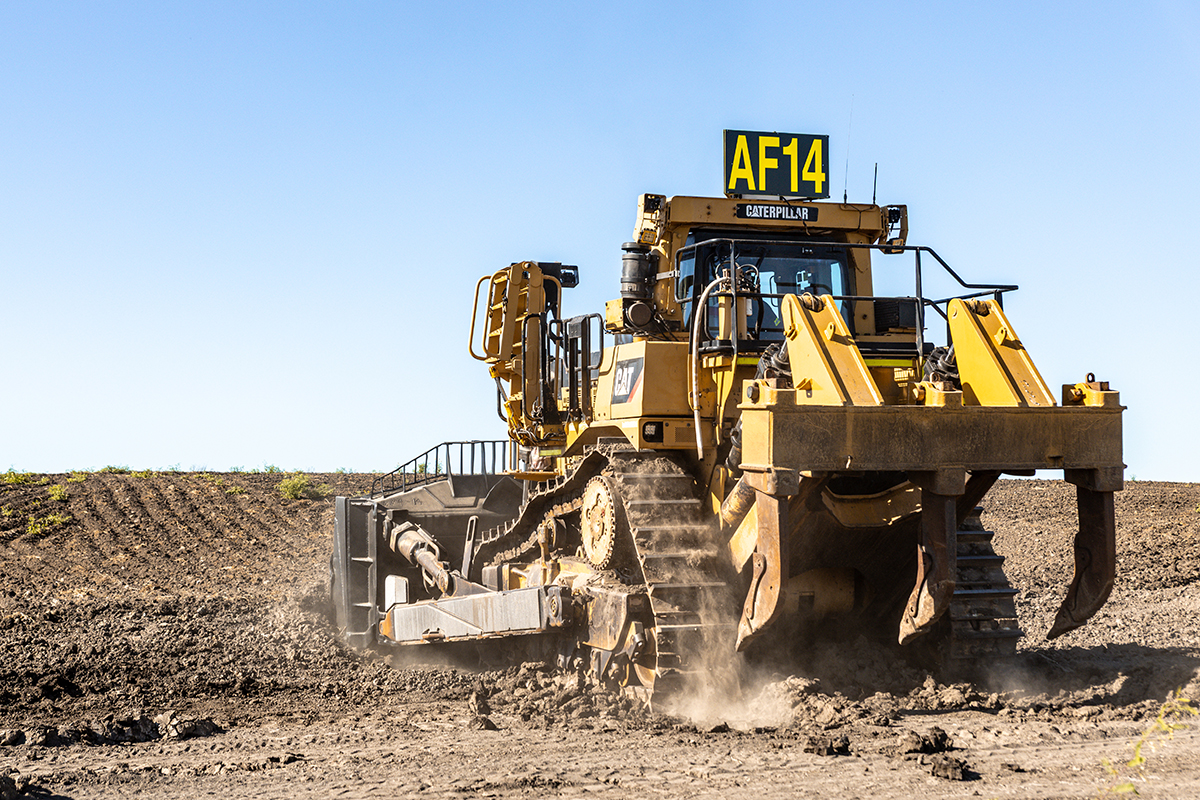 Caterpillar dozer AF14 at work